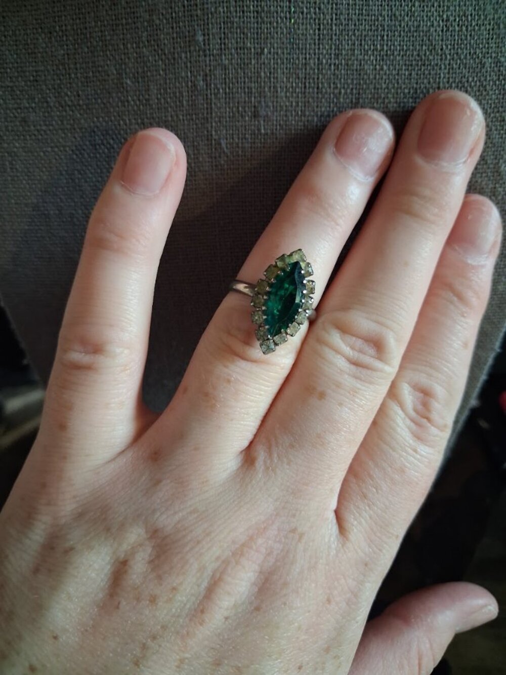 Sizeable Green stoned ring